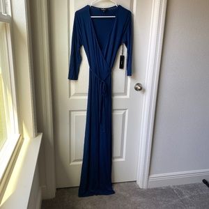Lulus Maxi Wrap Jersey Dress